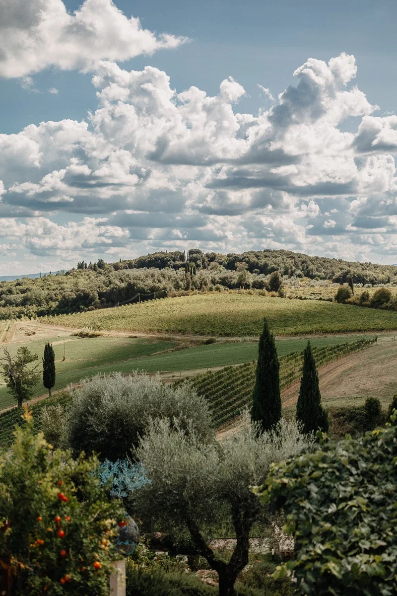 Colline toscane intorno a Casa Renai, San Gimignano